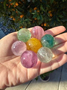 Set of 7 Fluorite Mini Spheres