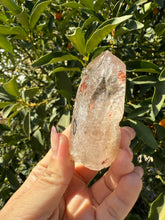 Load image into Gallery viewer, Trigonic Enhydro Quartz from Madagascar,Crystal Point with Water Inclusion,A98
