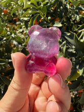 Load image into Gallery viewer, Small Purple Candy Fluorite Geometric Bear Carving
