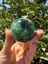 Load image into Gallery viewer, Natural Feather Fluorite Sphere , Snowflake Quartz Crystal Fluorite Ball,A88
