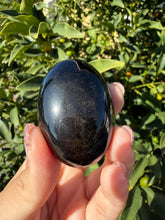 Load image into Gallery viewer, Gold Obsidian Palm Stone / Golden Obsidian / Chakra / Rocks and Minerals,A206
