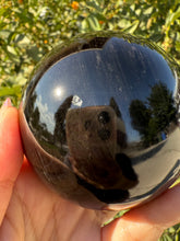Load image into Gallery viewer, Large Silver Sheen Obsidian Sphere,Double-Sided Sheen Crystal Ball,A97
