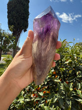 Load image into Gallery viewer, 6.8&quot;1.2LB Natural Amethyst Obelisk,Crystal wand point,Dragon tooth
