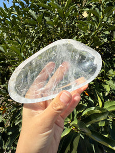 Clear Quartz Offering Bowl,Crystal Quartz Altar Bowl,Crystal Tray,B94