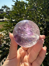 Load image into Gallery viewer, Natural Phantom Amethyst Crystal Sphere – Unique Purple Striped Amethyst,A62
