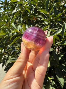 High Quality Candy Fluorite Sphere, Stunning Rainbow Fluorite Ball,A109