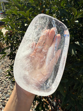 Load image into Gallery viewer, Large Clear Quartz Offering Bowl,Crystal Quartz Altar Bowl,Crystal Tray,B61
