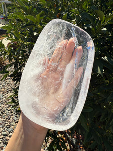 Large Clear Quartz Offering Bowl,Crystal Quartz Altar Bowl,Crystal Tray,B61