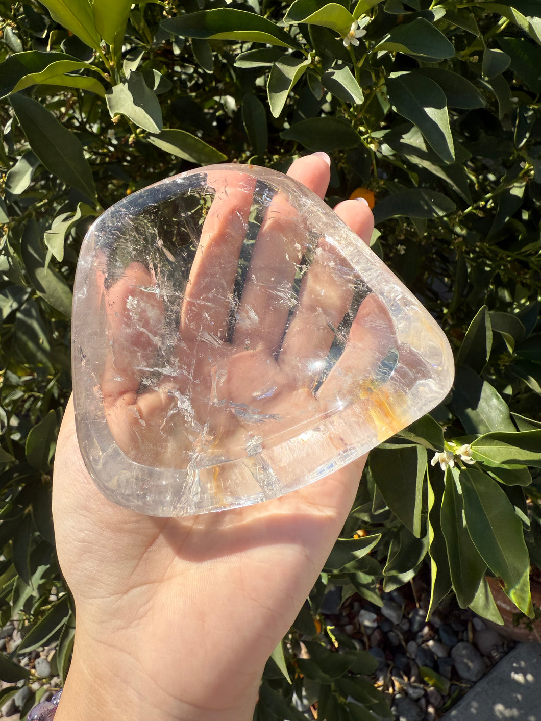 Clear Quartz Offering Bowl,Crystal Quartz Altar Bowl,Crystal Tray,B79