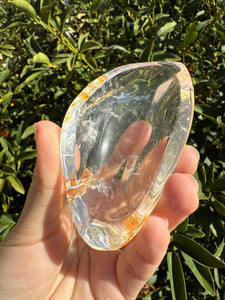 Mini Clear Quartz Offering Bowl,Crystal Quartz Altar Bowl,Crystal Tray,B103