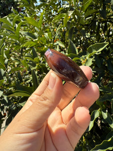 Natural Brazil Smoky Quartz Palm Stone / Meditation Palm Stones,A154