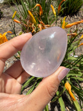 Load image into Gallery viewer, Natural Star Rose Quartz Crystal Egg Pink Healing Crystal Palm Stone,A481
