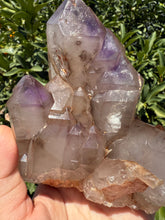 Load image into Gallery viewer, Double Enhydro Amethyst Cluster – Natural Water Bubble Quartz, A47
