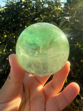 Load image into Gallery viewer, Natural Green Fluorite sphere
