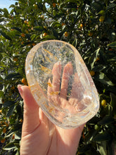 Load image into Gallery viewer, Golden Healer Quartz Bowl,Natural Hematoid Quartz Crystal Dish,Crystal Tray,B139
