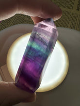 Load image into Gallery viewer, Rainbow Fluorite Crystal Tower Point,Fluorite Tower
