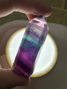 Rainbow Fluorite Crystal Tower Point,Fluorite Tower