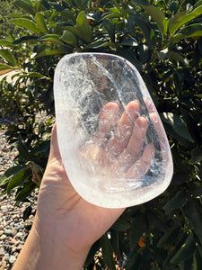 Large Clear Quartz Offering Bowl,Crystal Quartz Altar Bowl,Crystal Tray,B61