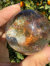 Load image into Gallery viewer, Scenic Garden Quartz Sphere | Natural Lodolite Included Crystal Orb, A317
