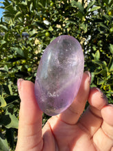 Load image into Gallery viewer, Palm Stone,Amethyst Worry Stone, Raw Stone,Palm Chakra Stone,A205

