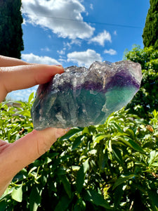 Raw stone Purple Green Cubic Fluorite,Mineral Specimen