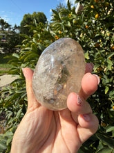 Load image into Gallery viewer, Natural Brazilian Light Smoky Quartz Palm Stone,Meditation Palm Stones,A288
