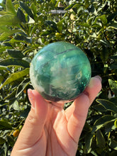 Load image into Gallery viewer, Natural Feather Fluorite Sphere,Snowflake Quartz Crystal Fluorite Ball,A220
