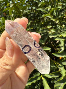 Natural Enhydro Quartz Crystal with Moving Water Bubble,A131