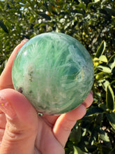Load image into Gallery viewer, Natural Feather Fluorite Sphere,Snowflake Quartz Crystal Fluorite Ball,A219

