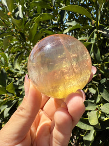 High Quality Candy Fluorite Sphere, Stunning Rainbow Fluorite Ball,A110