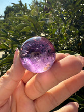 Load image into Gallery viewer, Chevron Amethyst Sphere with Goethite Inclusions,Davis Effect, A71
