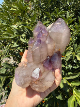 Load image into Gallery viewer, Double Enhydro Amethyst Cluster – Natural Water Bubble Quartz, A47
