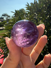 Load image into Gallery viewer, Chevron Amethyst Sphere with Goethite Inclusions,Davis Effect, A71
