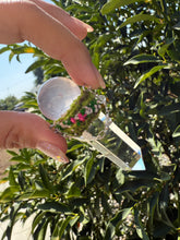 Load image into Gallery viewer, Handmade Clear &amp; Rose Quartz Sceptre Wand - Crystal Healing Obelisk Necklace
