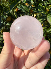 Load image into Gallery viewer, 179g Star Rose Quartz Sphere High Quality Rose Quartz Crystal Sphere
