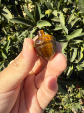 Load image into Gallery viewer, 1pc Small Natural Tiger Eye Acorn Pendant Charms
