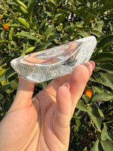 Load image into Gallery viewer, Mini Clear Quartz Offering Bowl,Crystal Quartz Altar Bowl,Crystal Tray,B69
