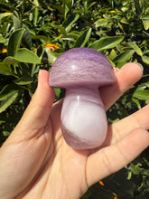 Load image into Gallery viewer, Large Natural Purple White Fluorite Mushroom Crystal, A85
