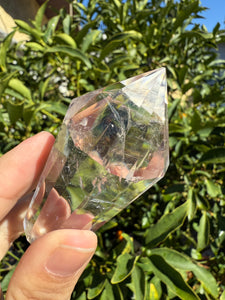 12-Sided Clear Quartz Point,Double Terminated Quartz,Vogel Cut Crystal,A171