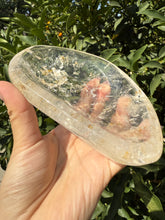 Load image into Gallery viewer, Large Clear Quartz Offering Bowl,Crystal Quartz Altar Bowl,Crystal Tray,B51

