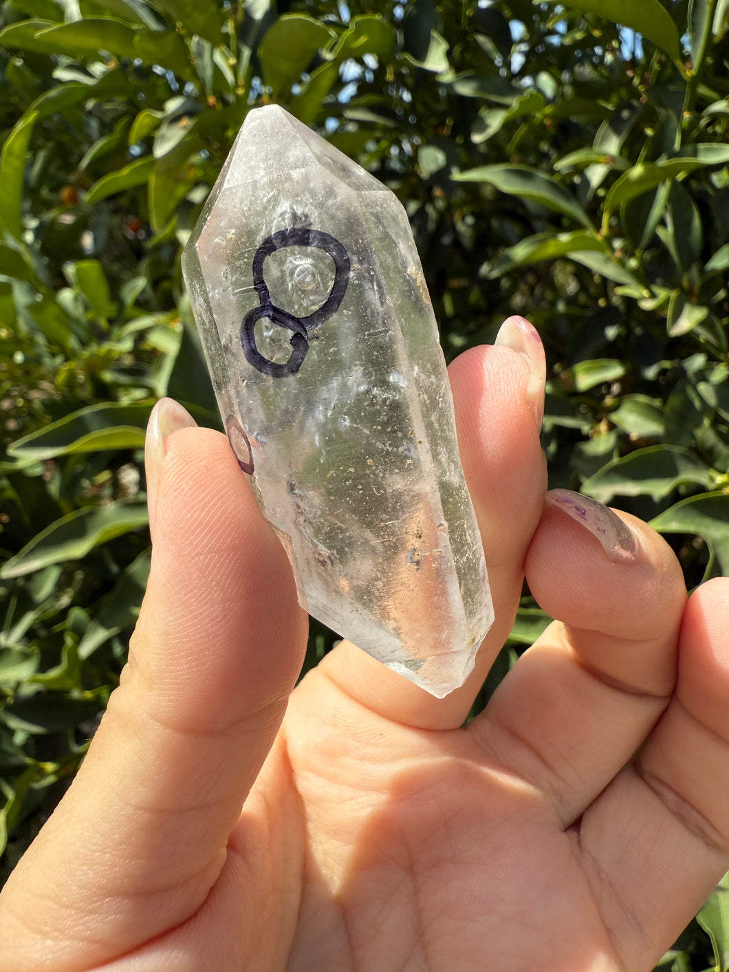 Natural Enhydro Quartz Crystal with Moving Water Bubble,A131