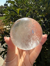 Load image into Gallery viewer, Phantom Quartz Crystal Sphere,Clear Quartz with Chevron Phantom Layers, A63
