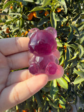 Load image into Gallery viewer, No prefect On Sale!Natural Pink Candy Fluorite Geometric Bear Carving
