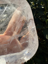 Load image into Gallery viewer, Large Clear Quartz Offering Bowl,Crystal Quartz Altar Bowl,Crystal Tray,B47

