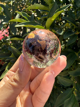Load image into Gallery viewer, High-Grade Garden Quartz Crystal Sphere with Rainbow Inclusions
