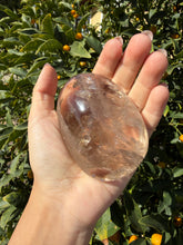 Load image into Gallery viewer, Natural Brazilian Light Smoky Quartz Palm Stone,Meditation Palm Stones,A289
