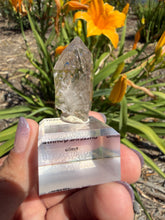 Load image into Gallery viewer, Natural Namibia Skeletal Enhydro Quartz Mineral Specimen w/ Moving Bubble,A478
