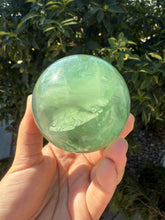 Load image into Gallery viewer, Large Natural Green Fluorite Sphere,6.7cm
