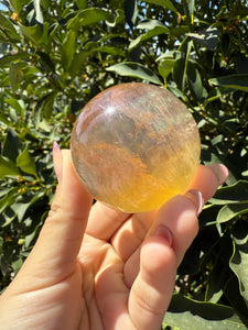 High Quality Candy Fluorite Sphere, Stunning Rainbow Fluorite Ball,A110