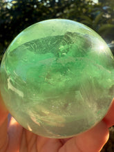 Load image into Gallery viewer, Natural Green Fluorite sphere
